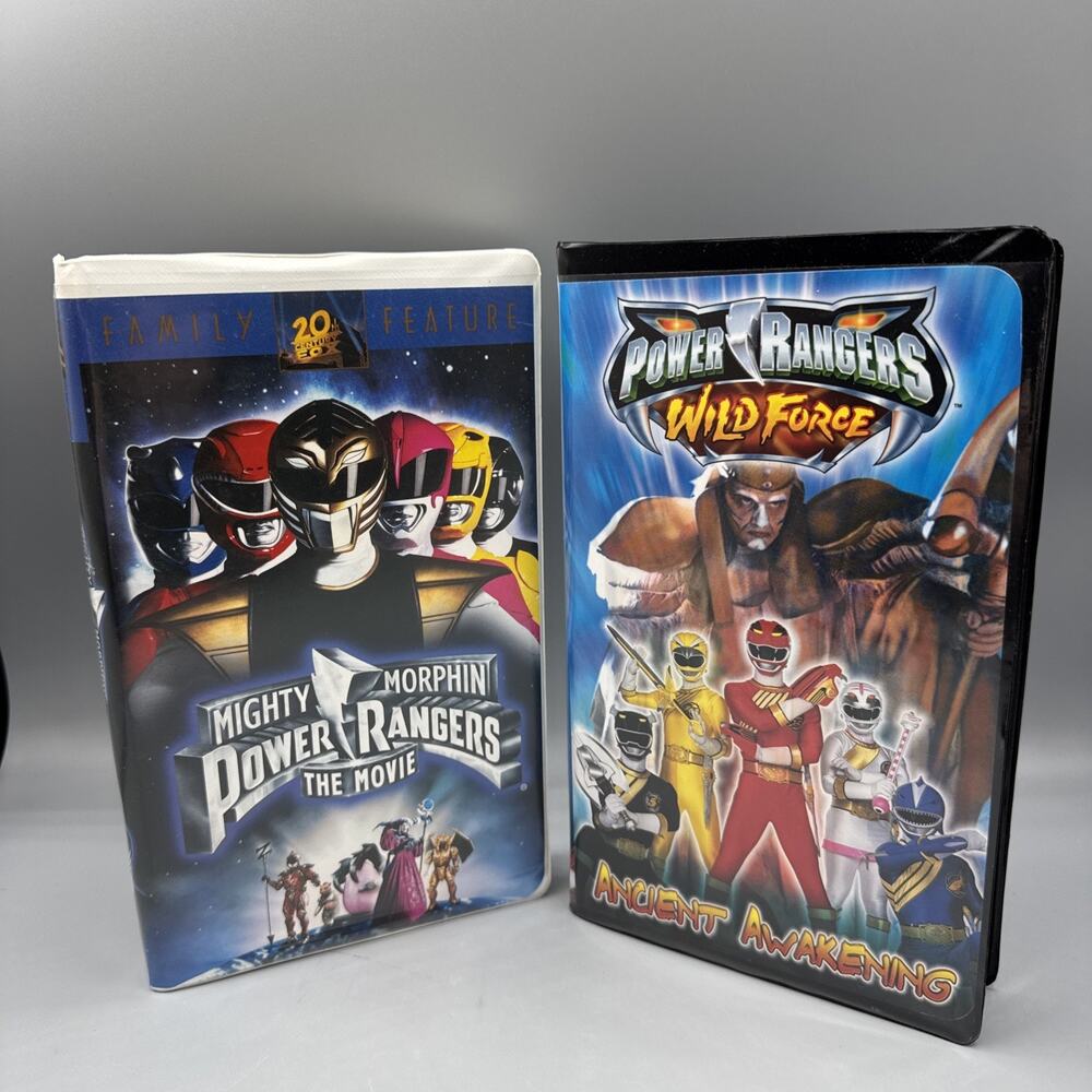Power Rangers Wild Force Ancient Awakening and Mighty Morphin The Movie VHS
